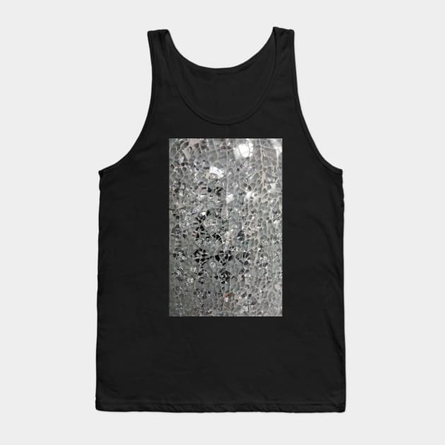 Photographic Image of Glass and Mirrors in White Tank Top by CrazyCraftLady